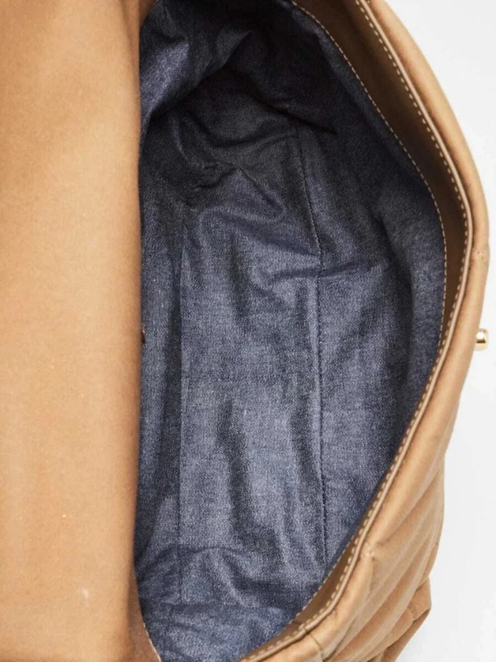Chanel Brown Quilted Canvas Chanel 19 Large Flap Bag